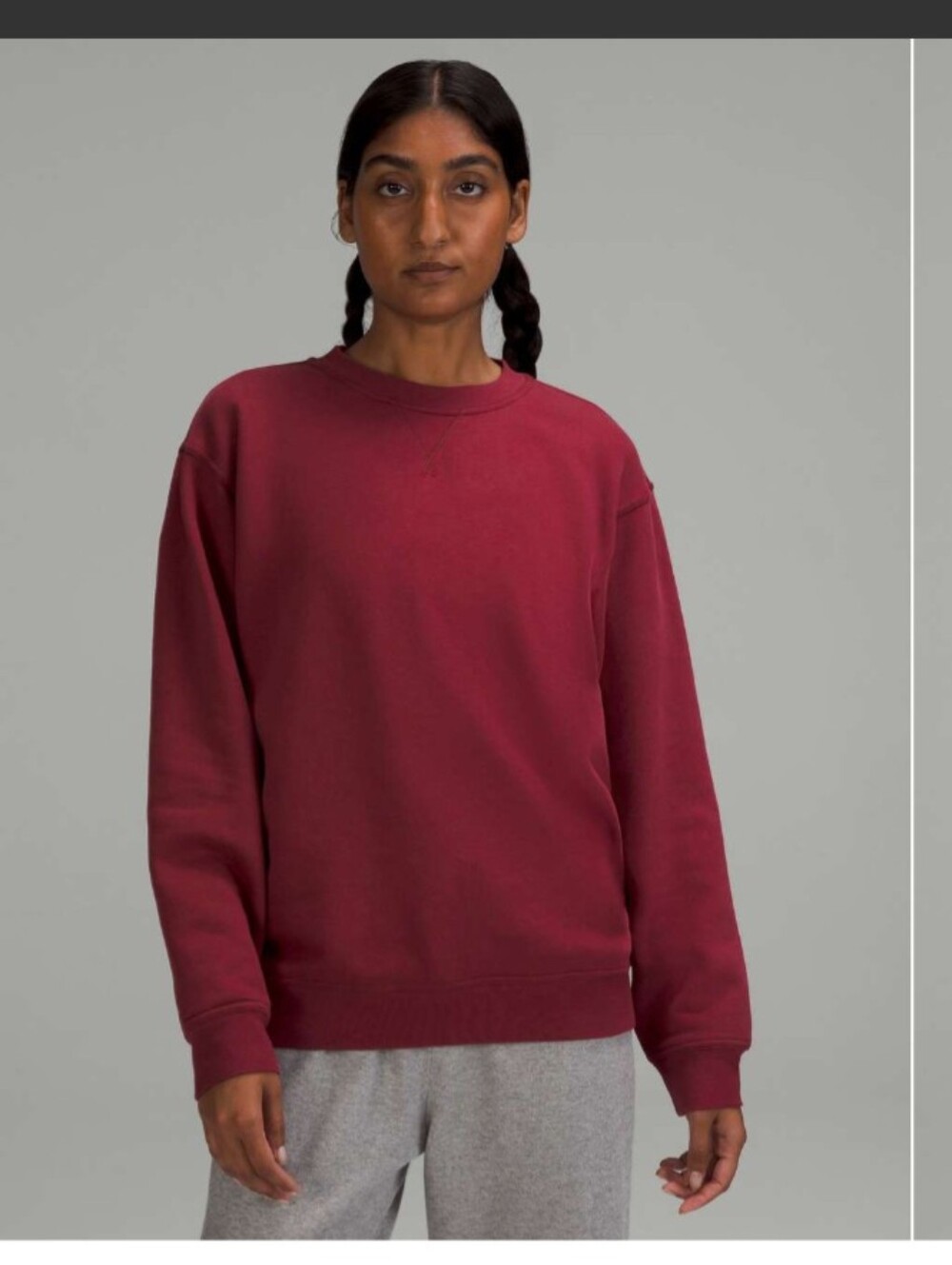 044. Lululemon All Yours Crew Sweatshirt in Mulled Wine